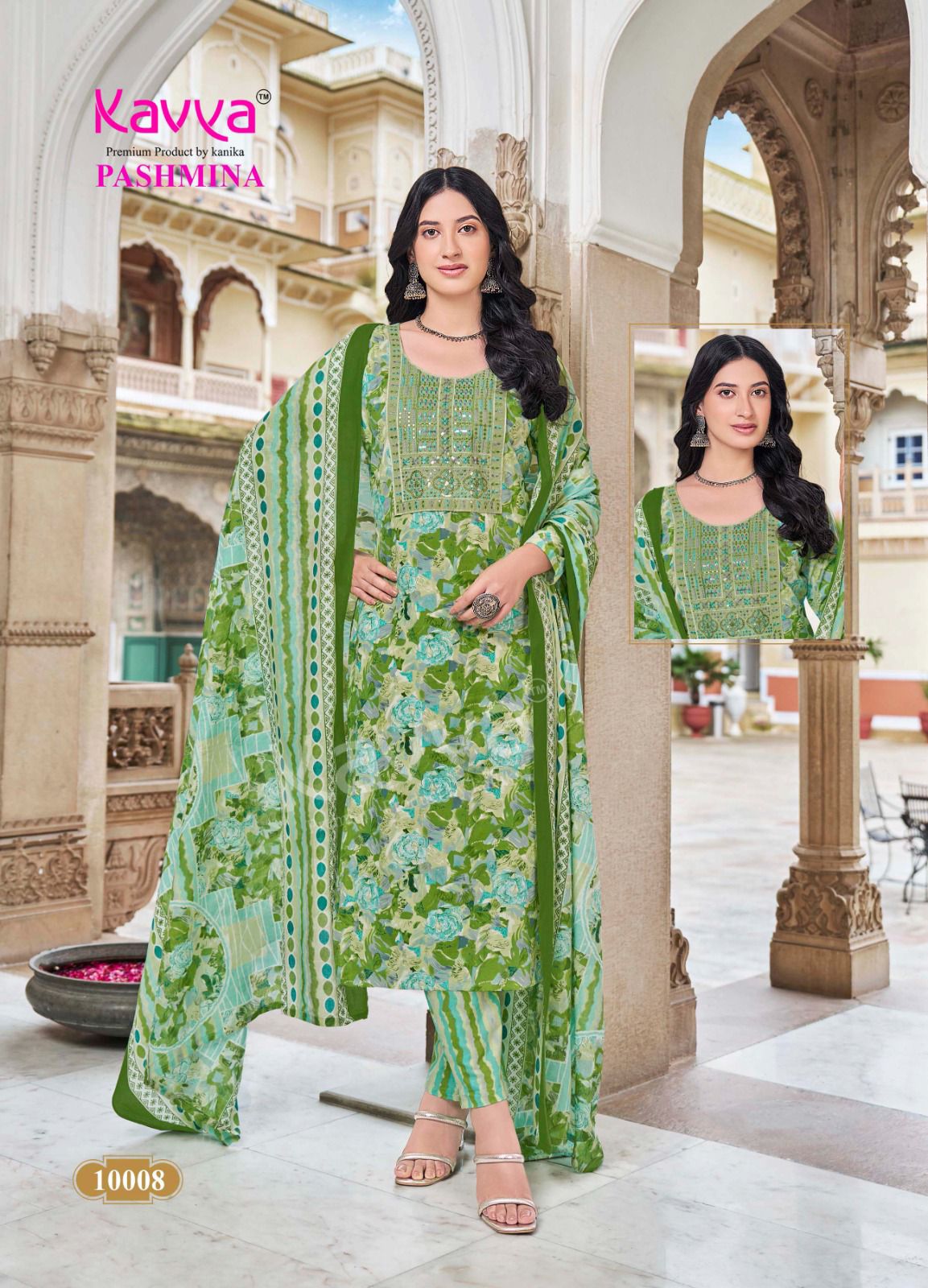 Pashmina Vol 10 By Kavya Cotton Kurti Pant With Dupatta Collection
